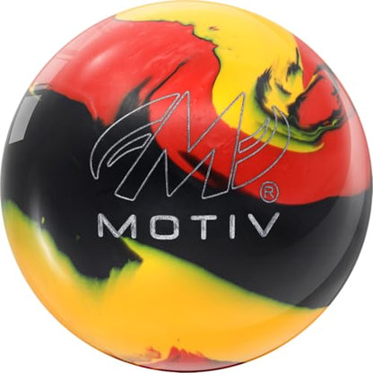 MOTIV Ascend - Bowling Ball, Entry Level, Light Oil, Available in 10-15 Pounds - color: Red/Black/Tangerine Pearl, size: 11 Pounds