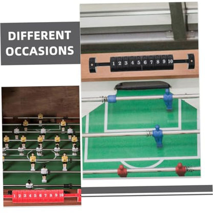 Happyyami 4pcs Foosball Score Counter Lightweight and Portable Table Football Scoring Unit Easy Use Goal Indicator for Soccer Games Black and Red Design
