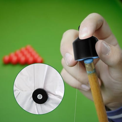 Lewtemi 2 Pcs Pool Chalk Holder Retractable Cue Chalk Holder Billiards Snooker Accessories Practical Tool with Belt Clip for Billiard Lovers - style: Octagonal
