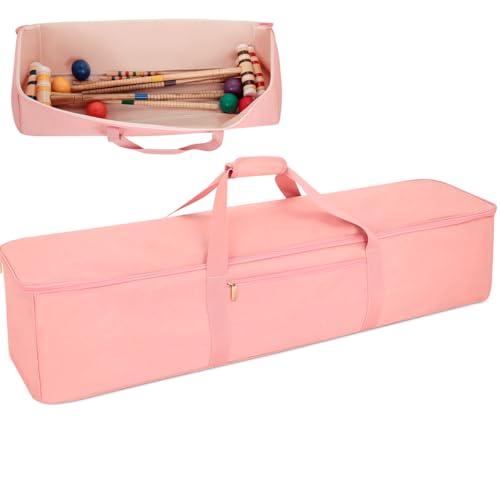 39'' Croquet Set Storage Bag, Travel Sports Duffle Bag Large Capacity Sports Equipment Sturdy Carrying Bags for Holding 6 or 8 Players Set, Chirstmas Gift Ideas (Bag Only)