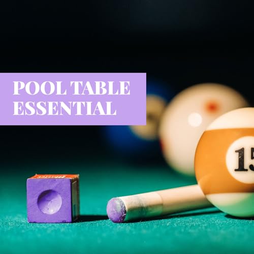 Junkin Pool Chalk Cubes for Billiard Cue Sticks, 48/72/108Pack Options, Table Accessories for Clubs, Bars & Home - color: Purple