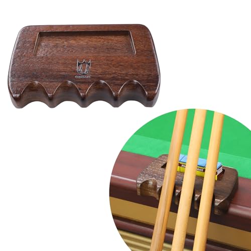 CROWN ME Weighted wooden 4-Cue pool cue stick holder, billiard cue stick holder, chalk holder - style: 4 Holes