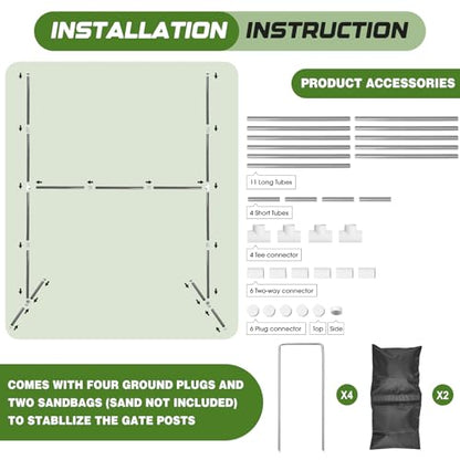 VioraWhite Jumbo Football Goal Post 10 Feet Tailgate Party Giant Field Goal Post for Outdoor Pep Rally Flag Football Graduation Parties