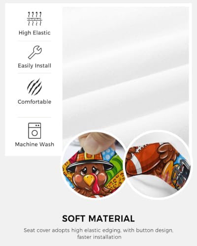 Savannan Office Chair Cover, Thanksgiving Cute Turkey Protective Stretch Elastic Universal Cover for Desk Task Chair,Computer Rotating Chair 1 Pcs Autumn Maple Leaves