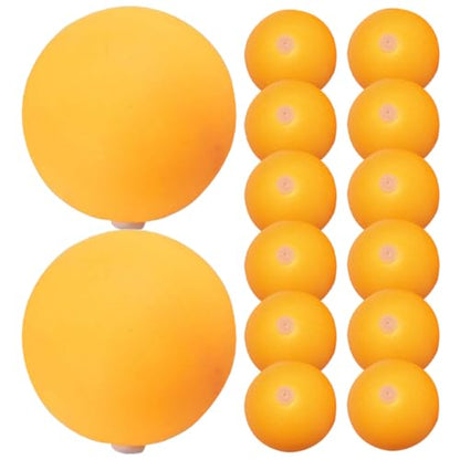 SOLUSTRE 100pcs 27mm Plastic Ping Pong Balls with Hole for Practice Machine Training Table Tennis Balls Bulk Yellow