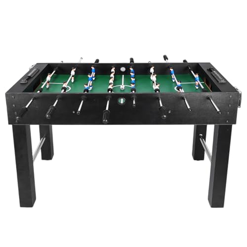47Inch Wood Soccer Table Large Foosball Gaming Table for Adults Kids Heavy-Duty Football Arcade Competition Sized Foosball Desk for Family Night/Game Room/Party
