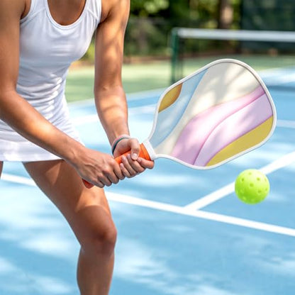 Wood Paddleball Racket Set PE Equipment for Elementary School Paddle Ball Racket with Non Slip Grip Physical Education Class Equipment for Men Women - size: Abstract