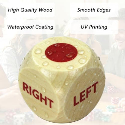 Left Right Dice Games Dice Set Toys Board Table Games for Adults Teens Kids Family Party Travel Thanksgiving Christmas Stocking Stuffers Gamer Fun Gifts (Red) - color: Red