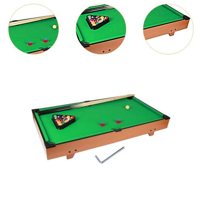 Fancyes Mini Pool Table Set for Kids, Tabletop Pool Table Billiard Cues, Mini Tabletop Billiards Table Game Toy, for Children Boys