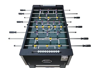 54.5'' Foosball Table for Adults,Full Size Competition Soccer Game Table with Anti-Tipping Leg,Balls and Cup Holder,Arcade Table for Home,Family,Game Room and Office