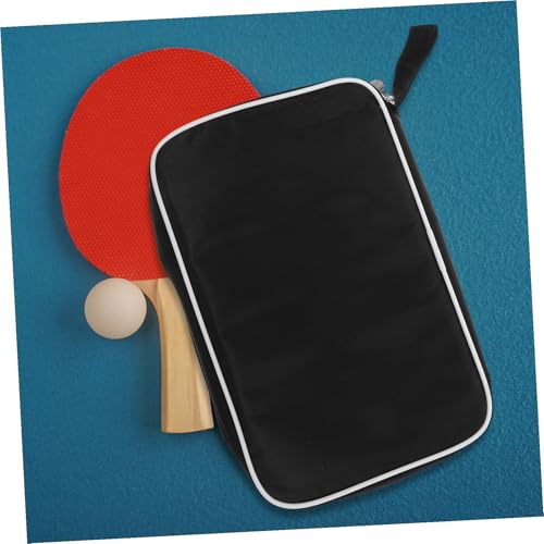 Kisangel Portable Table Tennis Paddle Bag Protective Case Scratch Zipper Storage Pouch for Paddle and Balls Lightweight Organizer