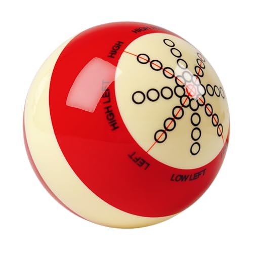 Standard Pool Billiard Pro Cup Cue Ball with 6 Red Dots 2-1/4'' 6 oz Practice Training Cue Ball