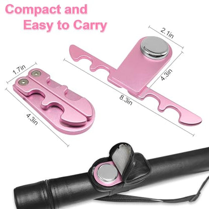 Portable Pool Stick Holder - Weighted 4-Cue Claw Holder for Billiard Table, Pink - color: Pink