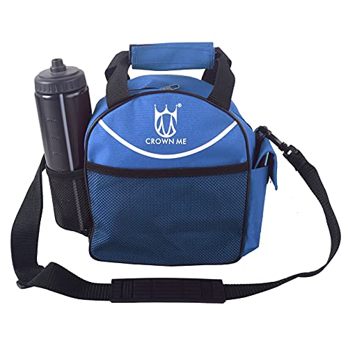 CROWN ME Disc Golf Set with 6 Discs and Mini Disc and Starter Disc Golf Bag - color: Blue