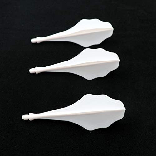 CUESOUL TRAJ AK8 New Integrated Dart Flights and Shafts Wave Shape,Very Slim Dart Flight 3 Sets - color: Wave Shape-White