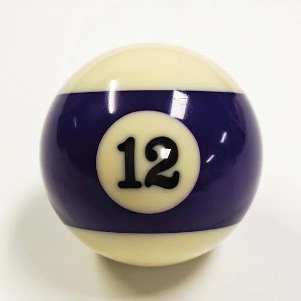 Replacement Pool Ball，Replacement Eight Ball, 2-1/4" Regulation Size Billiard, Regulation Weight，15 Object Balls - color: 12