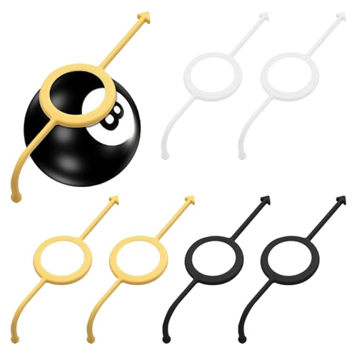 6 Pcs Precision Pool Shot Aiming Aid, Billiards Aiming Aid, Cue Shot Aiming Aid for 2-1/4" Balls, Improve Your Pool Skills, Perfect for Beginners & Intermediate Players（White/Yellow/Black）