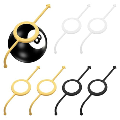 6 Pcs Precision Pool Shot Aiming Aid, Billiards Aiming Aid, Cue Shot Aiming Aid for 2-1/4" Balls, Improve Your Pool Skills, Perfect for Beginners & Intermediate Players（White/Yellow/Black）