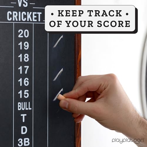 Play Platoon Dart Scoreboard & Darts Holder Wall Mount - Wood Score Board, Professional Darts Accessories, Dart Holder - size: 22 x 16 inch, style: Chalkboard