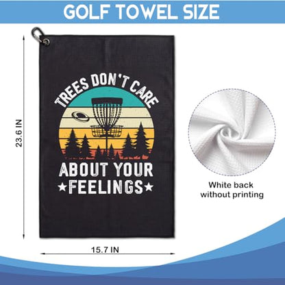 Trees Don T Care About Your Feelings Printed Microfiber Golf Towel, Funny Frisbee Golfing Towels, Golfer Bags Accessories Gifts for Men Frisbee Fan Golf Lover Dad Grandpa Uncle Brother Friend - color: Multicolor067
