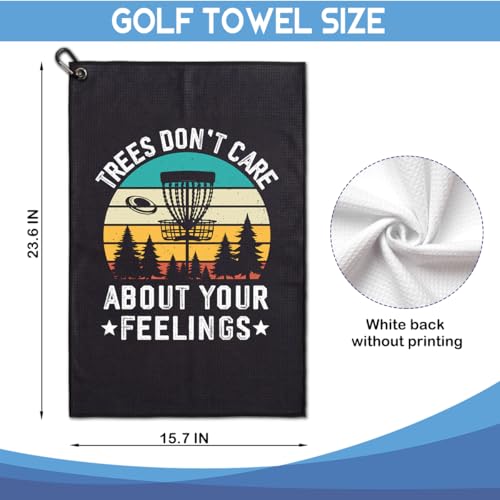 Trees Don T Care About Your Feelings Printed Microfiber Golf Towel, Funny Frisbee Golfing Towels, Golfer Bags Accessories Gifts for Men Frisbee Fan Golf Lover Dad Grandpa Uncle Brother Friend - color: Multicolor067
