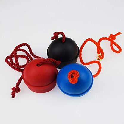 6 Pack Rubber Pool Billiard Cue Chalk Holders with Cord, 3 Colors