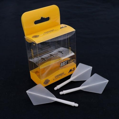 CUESOUL Rost AK5 Integrated Dart Shaft and Flights Transparent Color-S/M/L - color: Diamond Shape, size: M-28mm