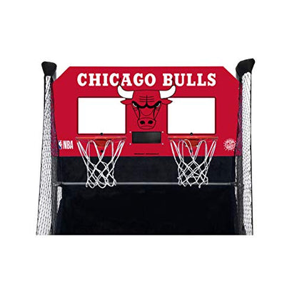 Pop-A-Shot - Home Dual Shot Arcade Basketball Game with NBA Graphics l Sensor Scoring l 16 Game Modes l 7 Balls l Foldable Storage l for All NBA Fans - style: Chicago Bulls