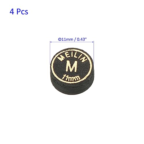 M METERXITY Pool Cue Tips - Laminated Billiard Cue Tips Multiple Layer Faux Leather Apply to Pool Cues/Snooker - size: 11mm, style: Medium