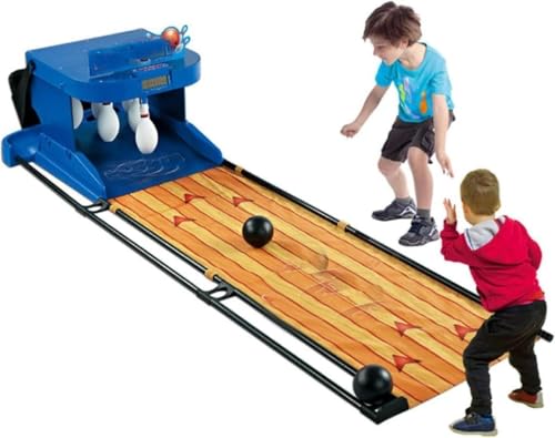 Indoor Bowling Game Set for Kids & Adults, LED Scoreboard, Automatic Reset, Sound & Light Effects, Home Bowling Alley Console, Fun Family Sports Activity