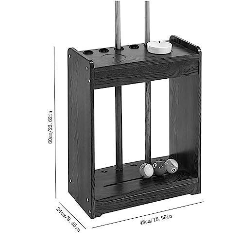 Pool Stick Holder Free Standing Solid Wood Rack Holds Up to 6 Cues Billiard Bar Storage Rack for Club Billiard Room Pool Hall