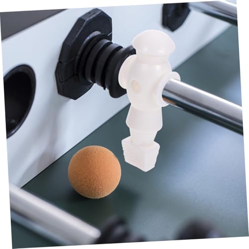 5Pcs Foosball Machine Players Replacement for Standard Table Football Game Rods White Soccer Athlete Figures for Men Clear Team Color Printing Tournament Style Accessories