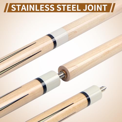 AKLOT Pool Cues,58" Pool Cue Stick Canadian Maple Wood Billiard Cues Sticks for Professional Billiard Players 18 19 20 21 oz - color: 4 Set Colorful