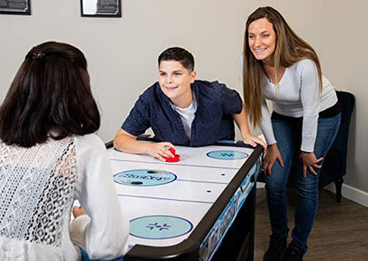 Hathaway Face-Off 5-Foot Air Hockey Game Table for Family Game Rooms with Electronic Scoring, Free Pucks & Strikers