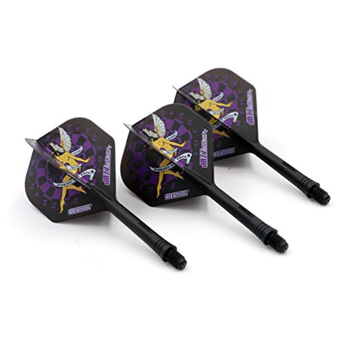 CUESOUL Jazz-Metal ROST Integrated Dart Shaft and Flights Standard Shape,Set of 3 pcs - color: CS-JMAK51XBFN