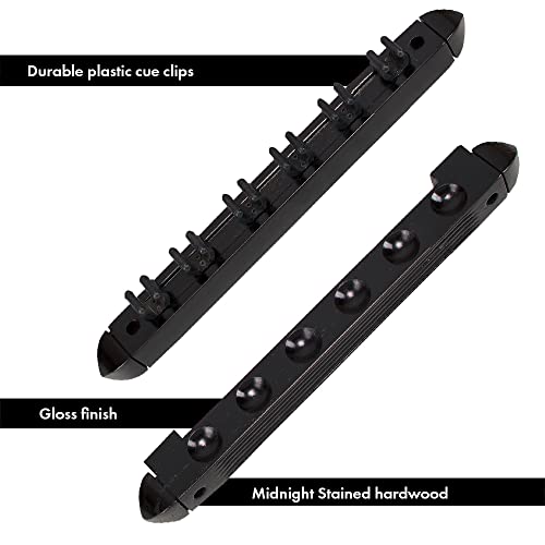 Action 6 Pool Cue WR6S Standard Clip Wall Rack - color: Midnight