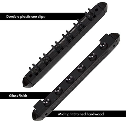 Action 6 Pool Cue WR6S Standard Clip Wall Rack - color: Midnight
