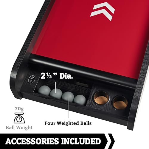 Hall of Games Roll & Score Multiple Styles Arcade Game Collection, Durable & Stylish Designs with Game Balls, Perfect for Family Game Rooms - style: 10 Ft. 8 In. Burgundy Black