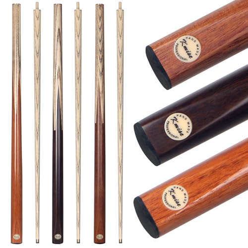 Kmise 57 inch Pool Cue, 19oz Cue Stick with 9.5mm Professional Tip, Handcraft, Made of Chacate Preto Wood, Bar or House Use for Men or Women, Pool Sticks for Adults (3 Sets)