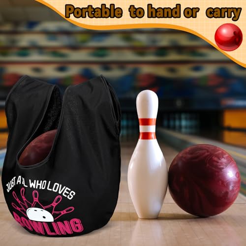Hahafelt 3 Pcs Bowling Ball Polisher Gifts Microfiber Bowling Seesaw Bag with 10'' x 8'' Bowling Towel Shammy Pad Bowling Accessories for Bowlers Women Bowling Lovers - style: Girls