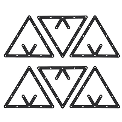 6Pcs Pool Table Magic 8, 9, 10 Ball Rack, Slim Billiard Ball Triangle Rack, Billiards Pool Accessories for Pool Halls or Individual, Easy to Use, 9.4 x 9.4 inch