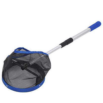Large Capacity Table Tennis Ball Pickup Storage Net Portable Ball Picker Container with Retractable Handle and Angle