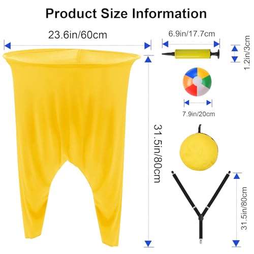 17 PCS Granny Pants Yard Game Easter Games Set, 2 Oversized Granny Funny Pants with 10 Balls, 2 Air Pumps, Outdoor Tossing Games for Kids Backyard Lawn Easter Carnival Party Reunion Gathering 4+ Ages - size: Small