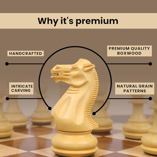 Royal Chess Mall Professional Staunton Chess Pieces Only Chess Set, Golden Rosewood and Boxwood Wooden Chess Set, 4.1-in King, Tournament Chess Set, Weighted Chess Pieces (3.4 lbs) - style: Golden Rosewood