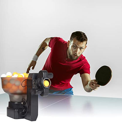 Table Tennis Robot HP-07 Portable with 36 Different Spin Balls Automatic Ping Pong Robot Ball Machine Ping Pong Machine for Training with Table Tennis Balls（Only Machine）