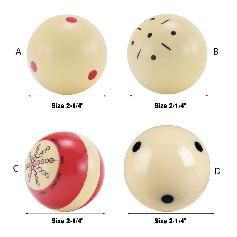 Champion 2-1/4" Billiard Practice Training Pool Cue Ball - color: 6 Purple Dot
