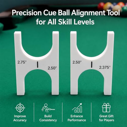 Billiard Training Tools, Pool Cue Tip Straightness Checker Alignment, Improve Stroke & Aim, for Players - color: Both