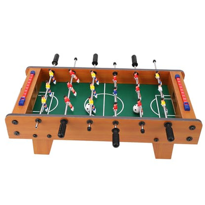 Focket Foosball Table, 50x25x15.5cm Compact Portable Wood Mini Foosball Table, Top Soccer Game with Complete Set for Kids Adults Home Game Room