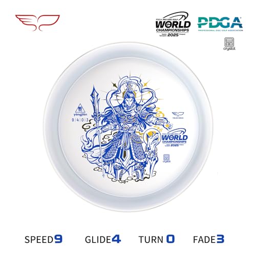 Yikun Disc Golf Overstable Driver|Maximum Stability for Headwinds & Doglegs|Laser-Straight Flight with Strong Hyzer Finish|Pro Worlds 2025 Limited Edition|PDGA Approved 170-176g - color: Pro Wolds 2025（Transparent）