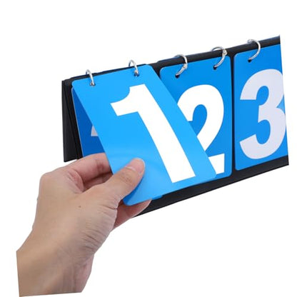 POPETPOP Basketball Scoreboard Portable Tabletop Scoreboard Flip Scorekeeper for Competition